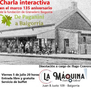 A 135 años de la fundación de la ciudad de Granadero Baigorria habrá una charla interactiva