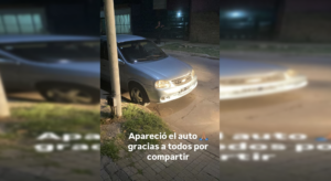 Hallaron el Chevrolet Corsa robado en San Lorenzo en la localidad de Capitán Bermúdez