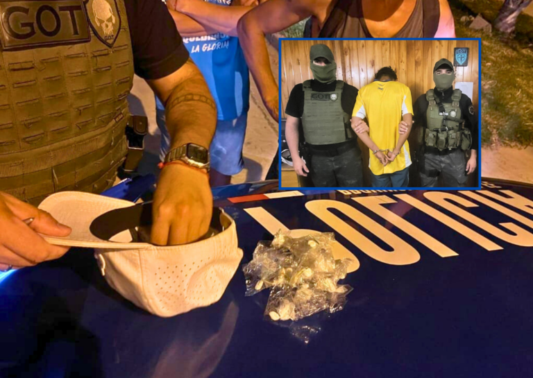 Joven detenido con 20 envoltorios de cocaína en Puerto San Martín