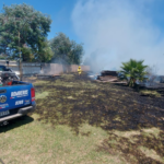 Bomberos trabajaron en dos incendios de pastizales en San Lorenzo