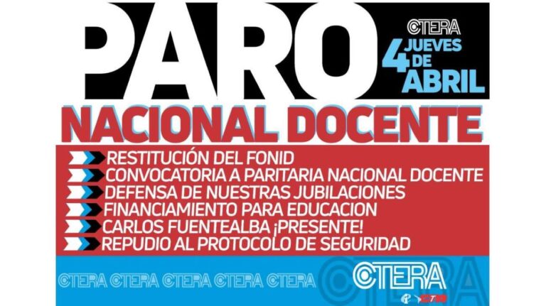 La CGT anunció un paro docente para los días 24 de febrero y 5 de marzo