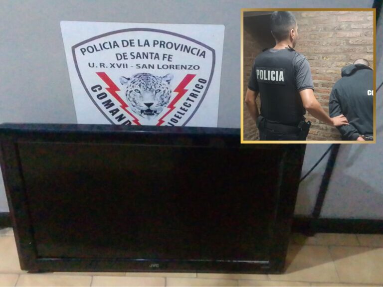 Le robó a una joven un televisor y lo detuvieron cuando se lo llevaba en el hombro