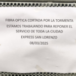 Corte de fibra óptica dejó sin servicio de cable e internet a San Lorenzo y la región