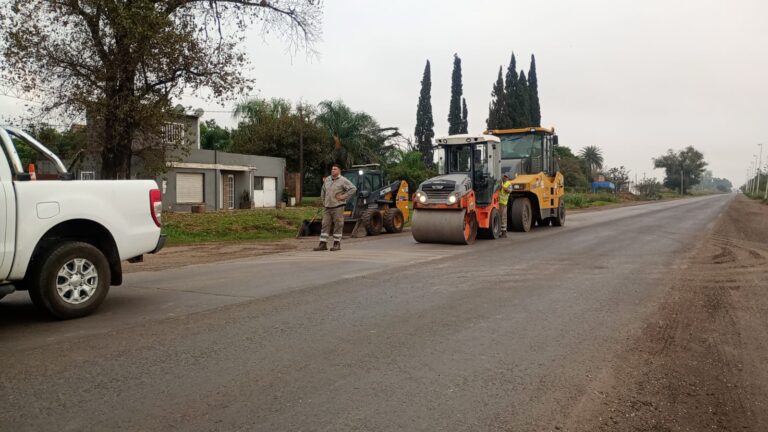 Vialidad Nacional continúa las obras sobre la Ruta 11 en Puerto General San Martín