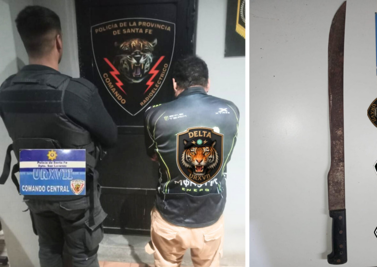 Amenazó con un machete y agredió a un policía: fue detenido en San Lorenzo