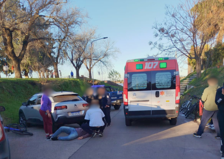 Grave accidente en San Lorenzo: un joven sufrió fractura de cráneo tras caer de su bicicleta