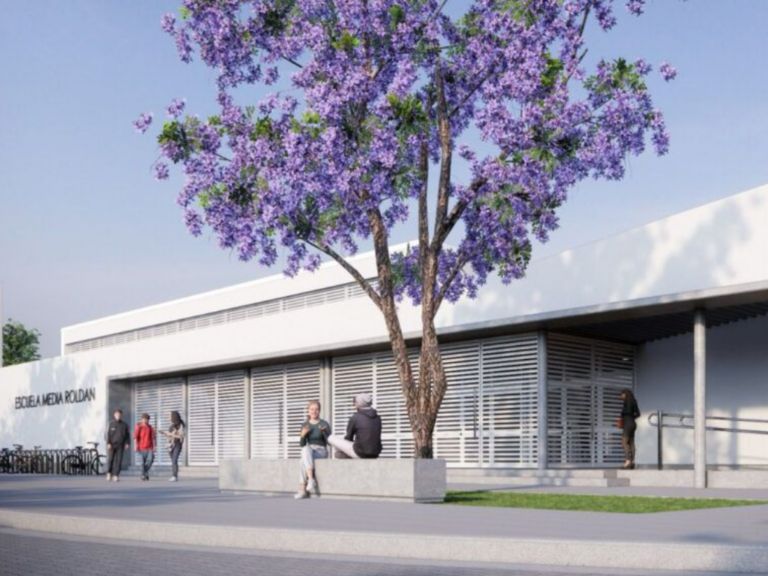 Di Stefano celebró la licitación para el edificio de la nueva secundaria de Roldán.