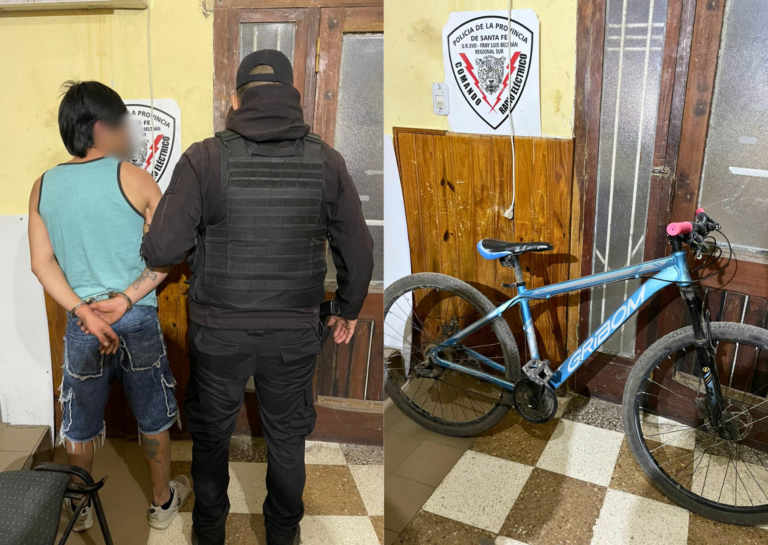 Robo de bicicleta y persecución en Fray Luis Beltrán: un detenido y el rodado recuperado
