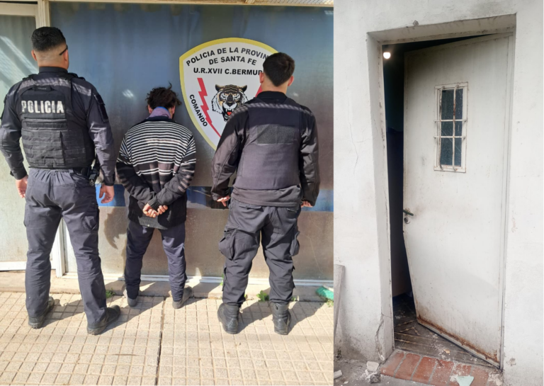 Intento de robo en Capitán Bermúdez: un joven de 25 años fue detenido dentro de una vivienda