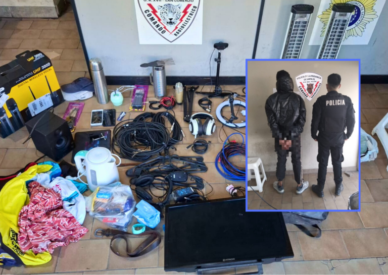 Detuvieron en Puerto a un joven con gran cantidad de objetos presuntamente robados