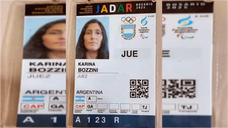 Karina Bozzini, del Club Red Star, fue convocada como jueza en los prestigiosos Juegos JADAR de Alto Rendimiento