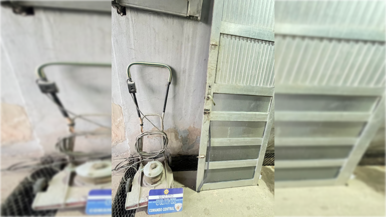 Dos hombres detenidos en San Lorenzo tras ser sorprendidos transportando una puerta y una cortadora de césped