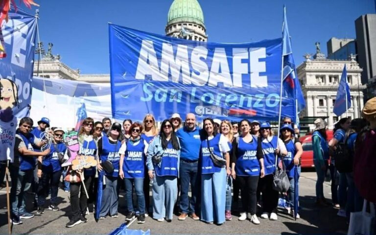 AMSAFE San Lorenzo participó de la movilización en Capital Federal
