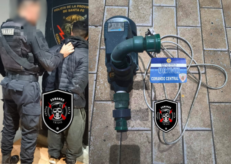 Detuvieron a un joven en San Lorenzo con una bomba de agua de dudosa procedencia