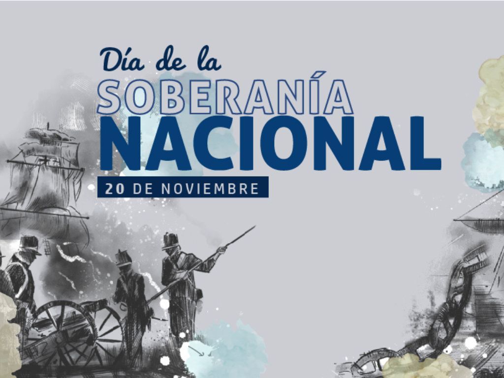 Representación histórica de la Batalla de Vuelta de Obligado en el Día de la Soberanía Nacional, 20 de noviembre.