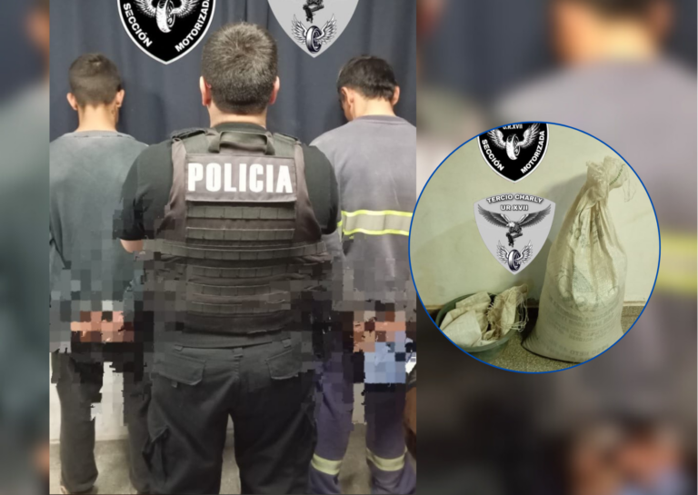 Sorprendieron a dos hombres boquilleando un camión en Puerto San Martín