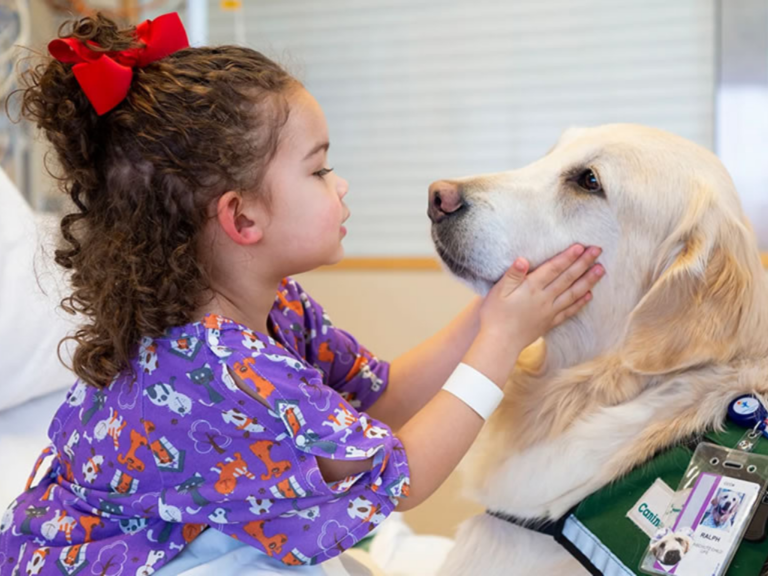 Hospital Vilela: apoyo emocional con mascotas para niños internados