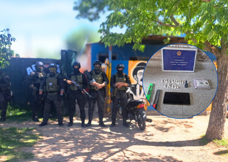 Operativo antidrogas en San Lorenzo: un detenido y secuestro de sustancias en tres allanamientos simultáneos