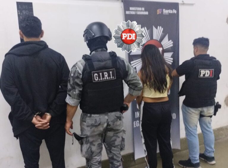 PDI detuvo a una pareja acusada de amenazas y extorsiones en Granadero Baigorria