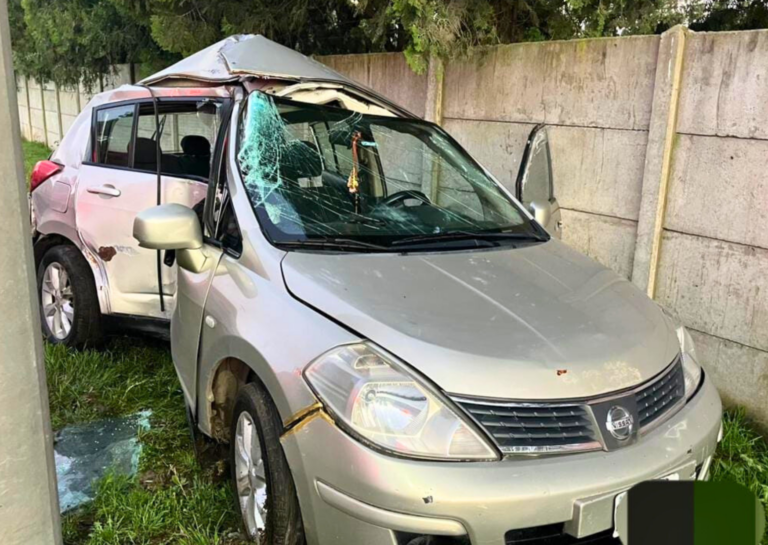 Impactante siniestro en San Lorenzo: un auto chocó contra un paredón y su conductor fue hospitalizado