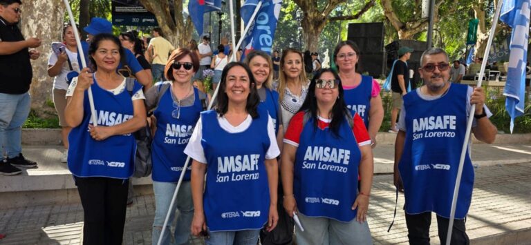 AMSAFE marchó contra la reforma laboral