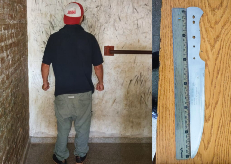 Puerto San Martín: aprehendieron a un hombre armado con un cuchillo tras amenazas en un dispensario