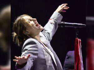 Francesca Tombolini, finalista de Bienvenidos a Ganar, representando a San Lorenzo