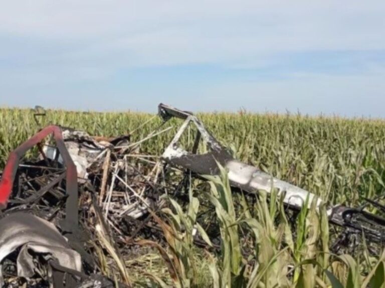 Entre Ríos: piloto rosarino sobrevive a accidente de avioneta fumigadora