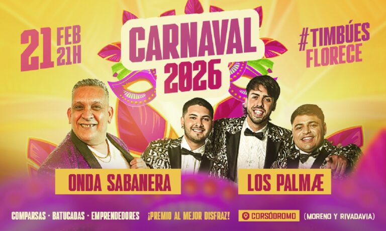 Timbúes se prepara para vivir una gran noche de Carnaval con entrada libre y gratuita