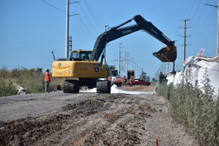 Avanza una obra vial que completa el circuito de tránsito pesado en Puerto San Martín