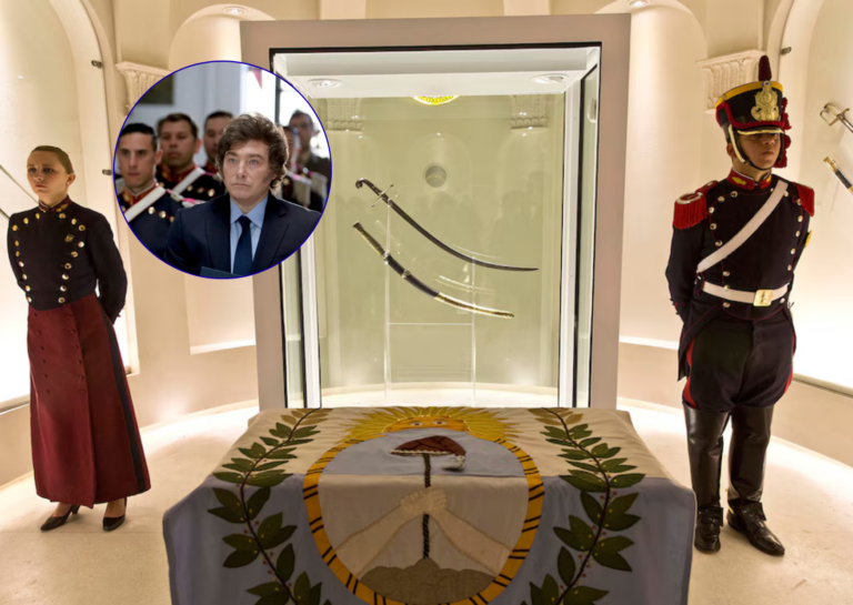 Javier Milei restituirá la custodia del sable corvo de San Martín al cuartel del Regimiento de Granaderos a Caballo