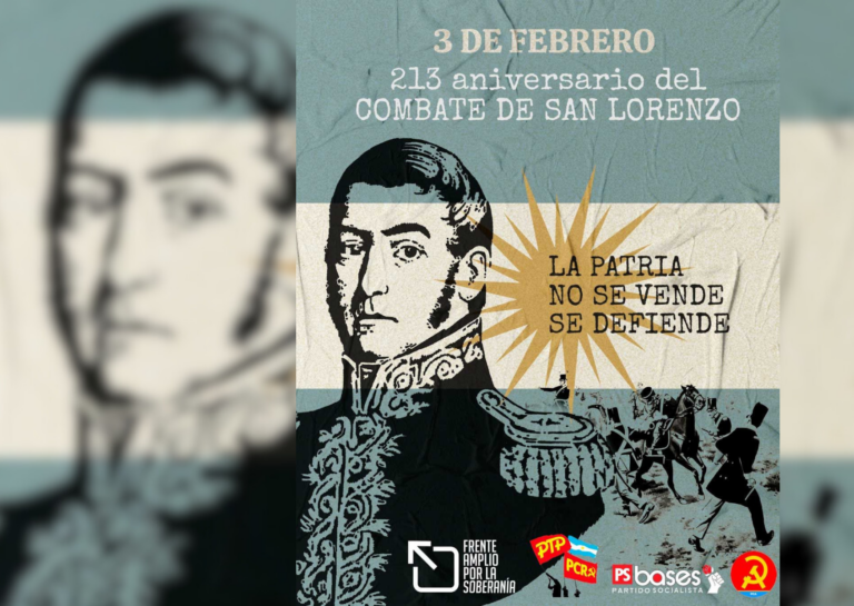 El Frente Amplio por la Soberanía expresó su rechazo a la visita de Javier Milei a San Lorenzo