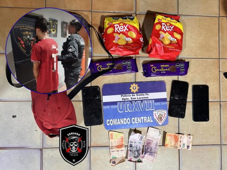 San Lorenzo: Robaron cuatro paquetes de galletitas y terminaron presos