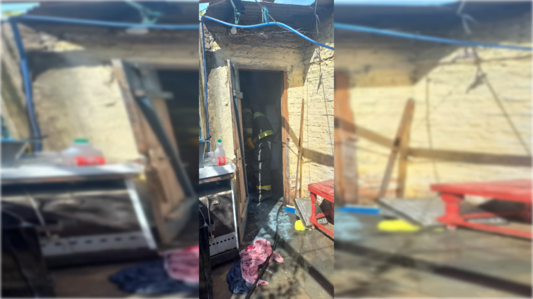 Susto por un incendio de vivienda que su propietaria pudo apagar