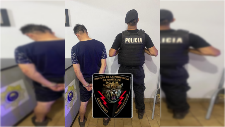 Detienen a un hombre por amenazar a su familia y agredir a su madre en Puerto General San Martín