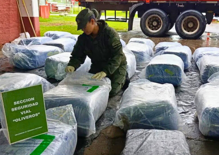 Secuestran casi dos toneladas de hojas de coca en un control sobre la autopista Rosario–Santa Fe