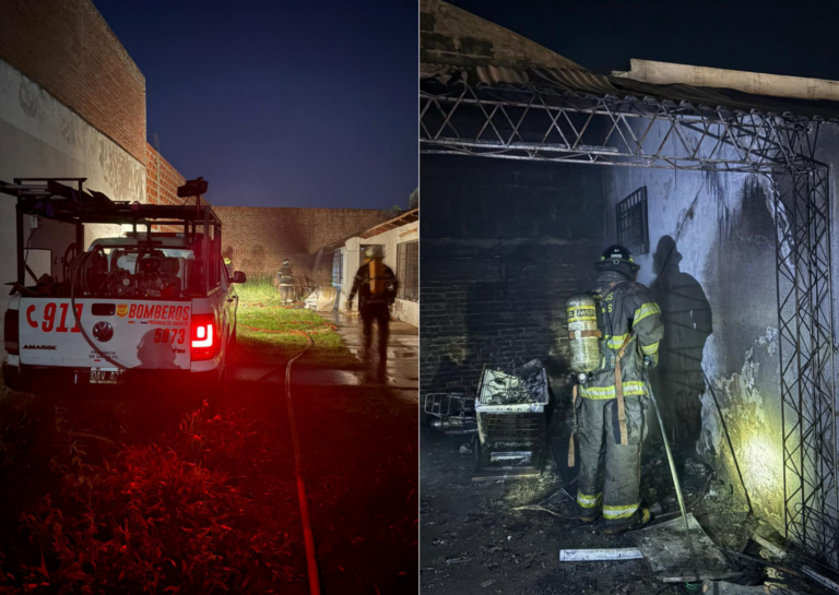 Incendio en una vivienda de San Lorenzo: un hombre sufrió quemaduras al intentar rescatar pertenencias