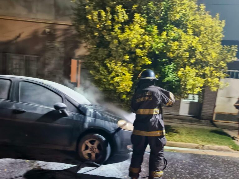 San Lorenzo: vecinos sofocaron el incendio de un auto durante la madrugada