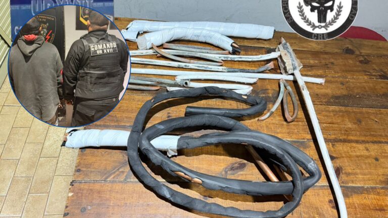 Aprehenden a un hombre por robo de cañerías de cobre en San Lorenzo