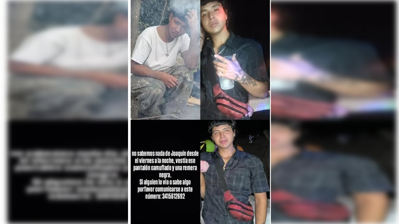 Preocupación en Granadero Baigorria por la desaparición de Joaquín: la familia pide colaboración para dar con su paradero