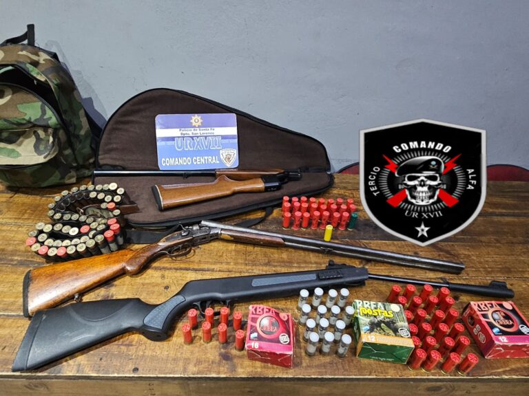 Amenazas con arma de fuego en San Lorenzo: secuestran escopetas y municiones tras un conflicto vecinal