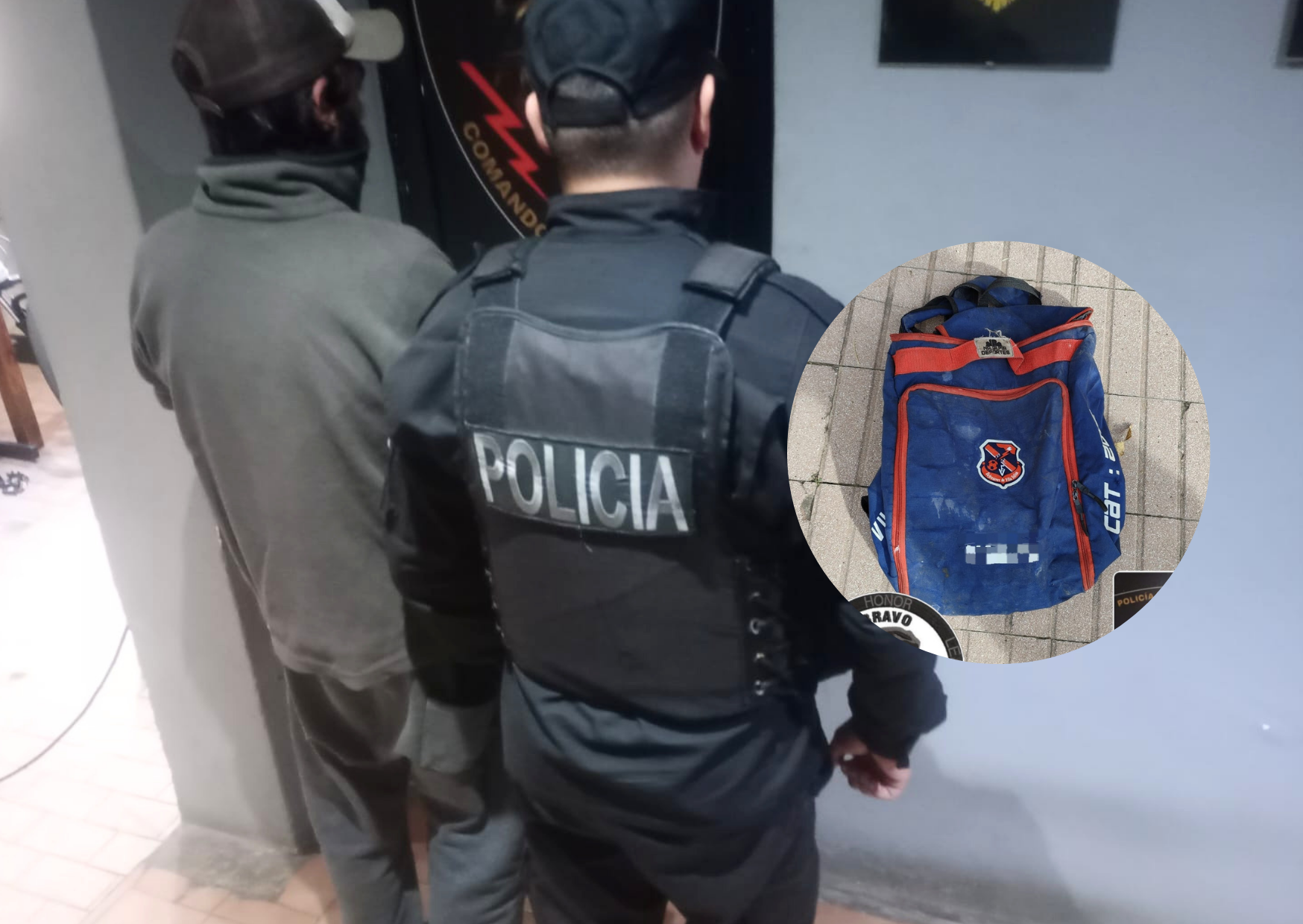 San Lorenzo: detienen a un hombre en situación de calle con una mochila robada