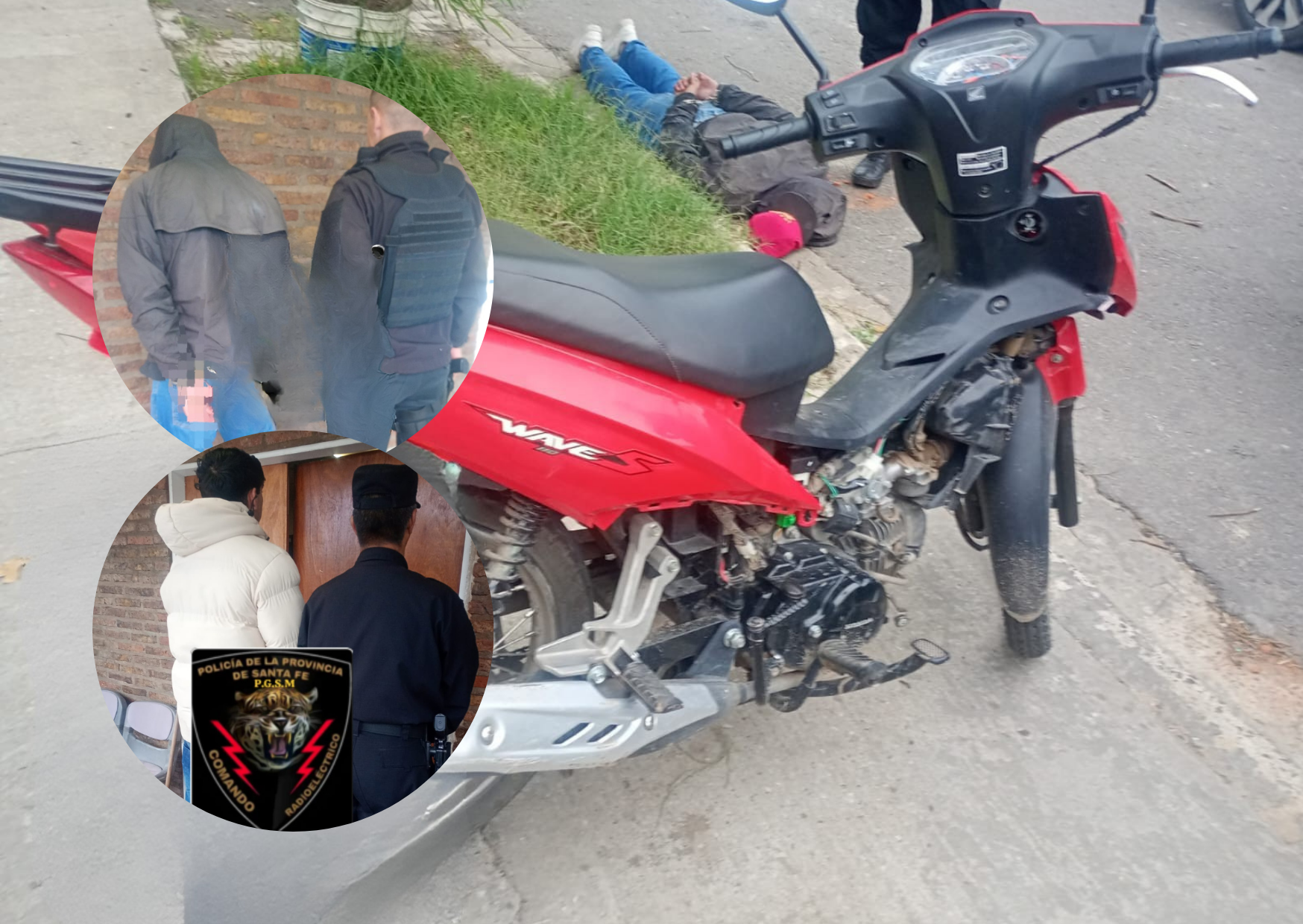Persecución y dos detenidos en Puerto San Martín: circulaban en una moto con pedido de secuestro