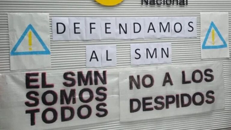 El Servicio Meteorológico Nacional anuncia un paro ante la amenaza de más de 200 despidos