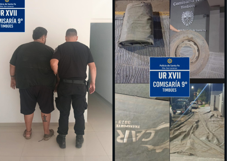Timbúes: aprehenden a un camionero tras un hurto y recuperan elementos robados