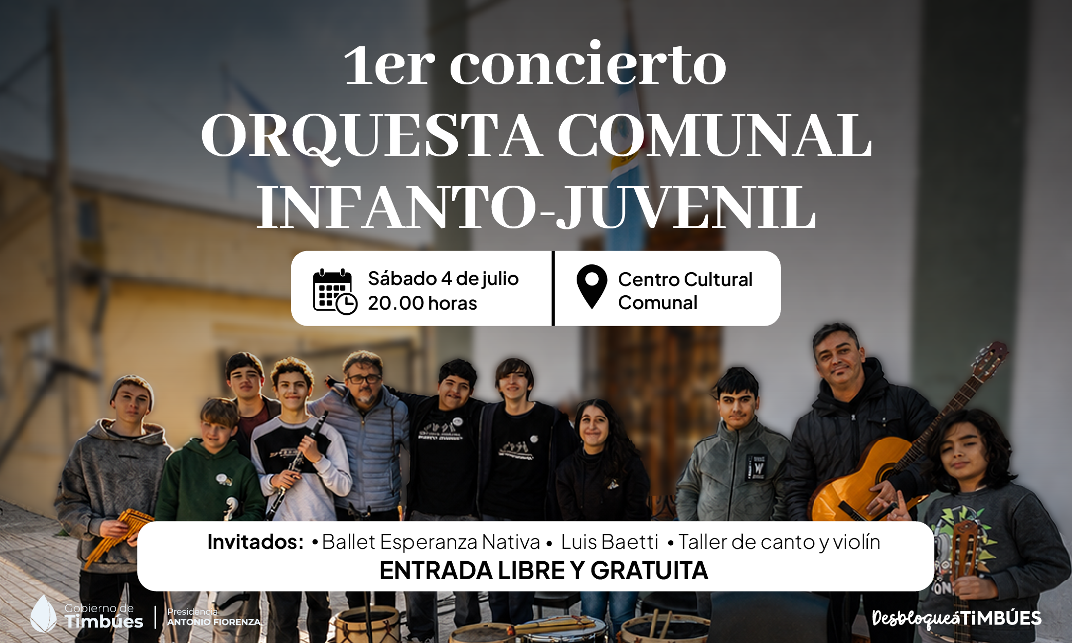 La Orquesta Comunal Infanto Juvenil de Timbúes brindará su primer concierto