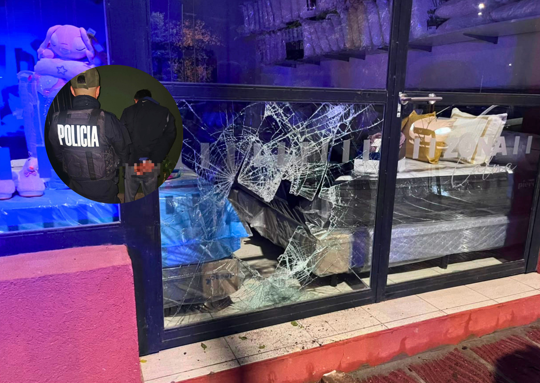 San Lorenzo: Destrozó un comercio, intentó escapar en bicicleta y fue detenido tras una persecución