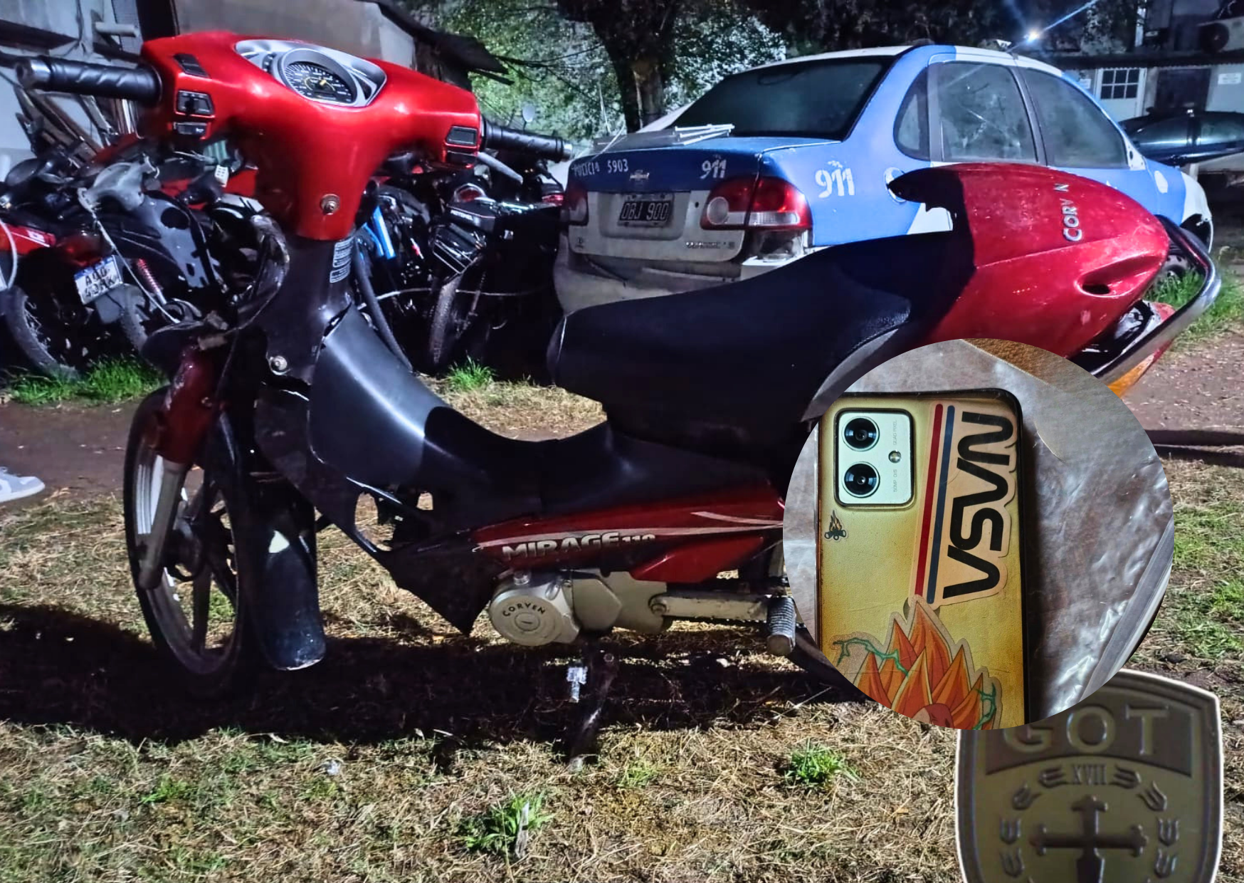 San Lorenzo: Detienen a dos motochorros tras un raid delictivo y recuperan un celular robado