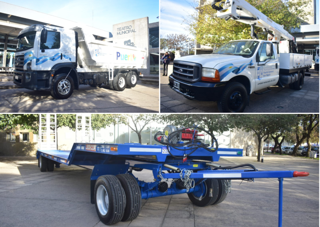Nuevos vehículos en Puerto General San Martín incorporados por la Municipalidad.