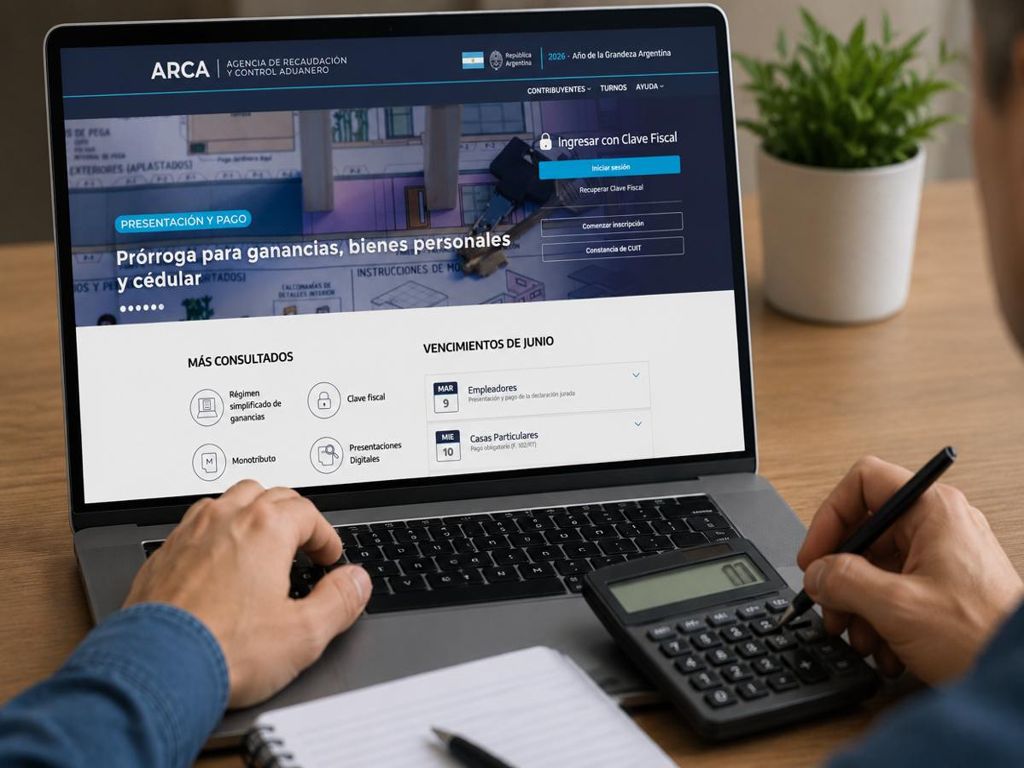 Portal de ARCA con información sobre el régimen simplificado de Ganancias